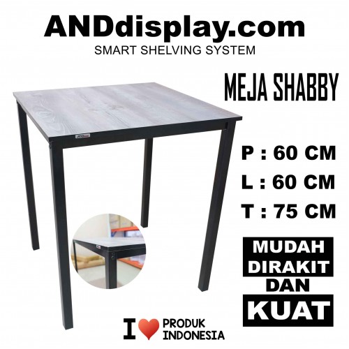 MEJA SHABBY 60 X 60 CM